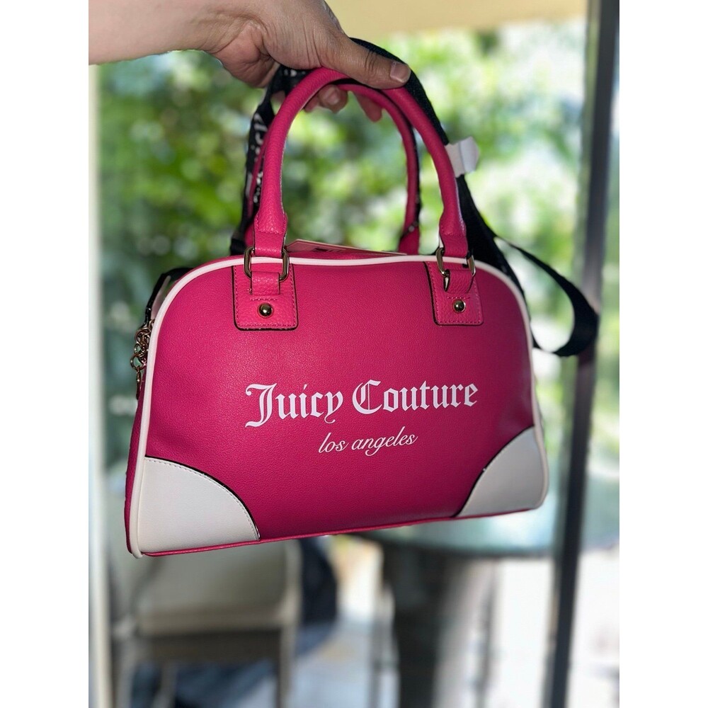Juicy Couture Fashionista Dark Pink Satchel NEW Purse
